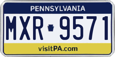 PA license plate MXR9571