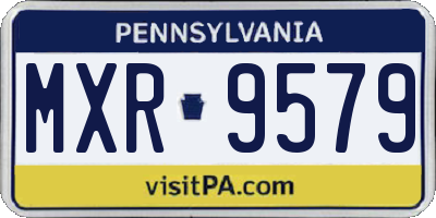 PA license plate MXR9579