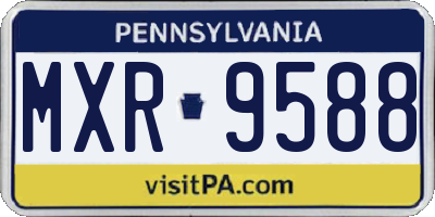 PA license plate MXR9588