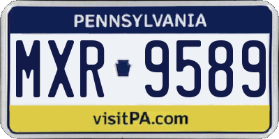 PA license plate MXR9589