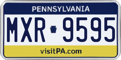 PA license plate MXR9595