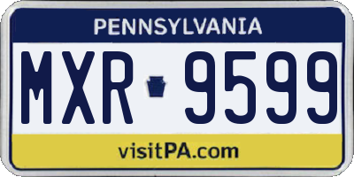 PA license plate MXR9599