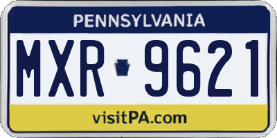 PA license plate MXR9621