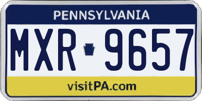 PA license plate MXR9657