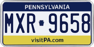 PA license plate MXR9658