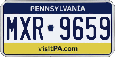 PA license plate MXR9659