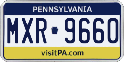 PA license plate MXR9660