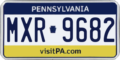 PA license plate MXR9682