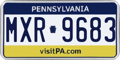 PA license plate MXR9683