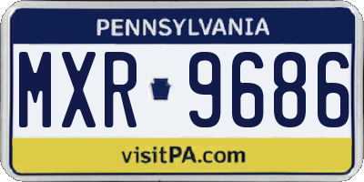 PA license plate MXR9686