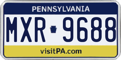 PA license plate MXR9688