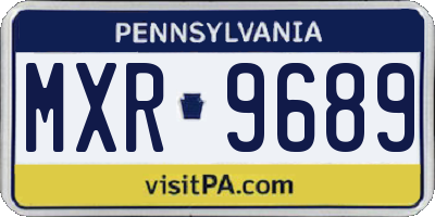 PA license plate MXR9689