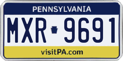 PA license plate MXR9691