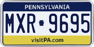 PA license plate MXR9695