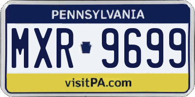 PA license plate MXR9699