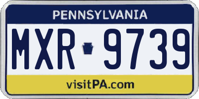 PA license plate MXR9739