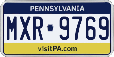 PA license plate MXR9769
