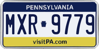 PA license plate MXR9779