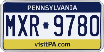 PA license plate MXR9780