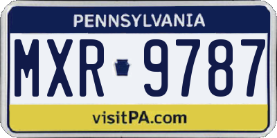PA license plate MXR9787