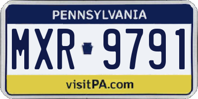 PA license plate MXR9791