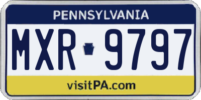 PA license plate MXR9797