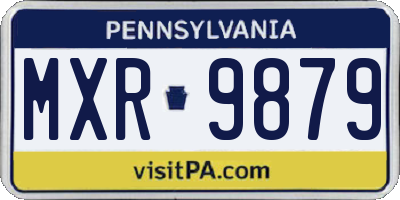 PA license plate MXR9879