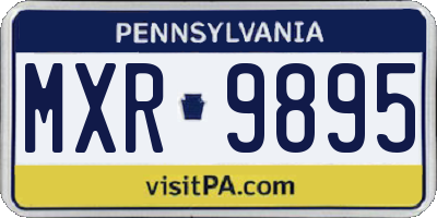 PA license plate MXR9895