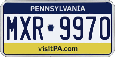PA license plate MXR9970