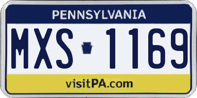 PA license plate MXS1169