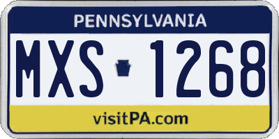 PA license plate MXS1268
