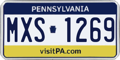 PA license plate MXS1269