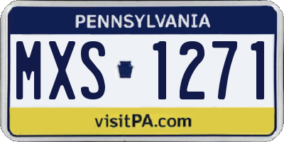 PA license plate MXS1271