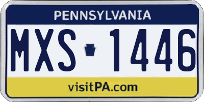 PA license plate MXS1446