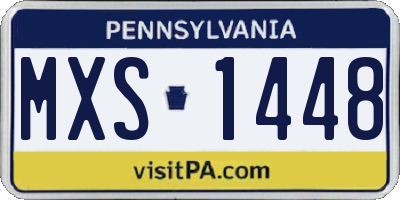 PA license plate MXS1448
