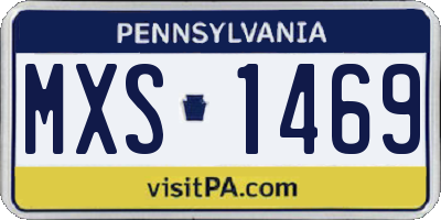PA license plate MXS1469