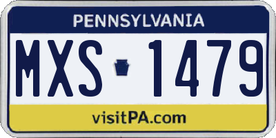 PA license plate MXS1479