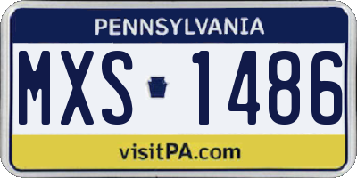 PA license plate MXS1486