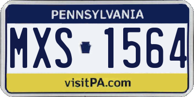 PA license plate MXS1564