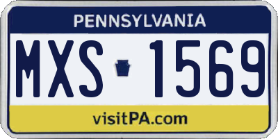 PA license plate MXS1569