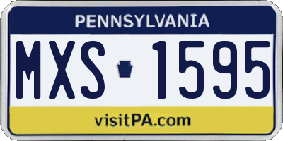 PA license plate MXS1595