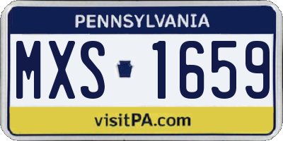 PA license plate MXS1659
