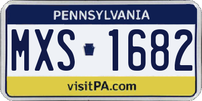 PA license plate MXS1682