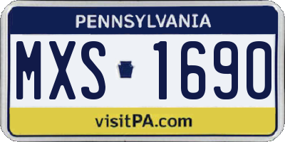 PA license plate MXS1690