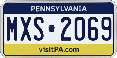 PA license plate MXS2069
