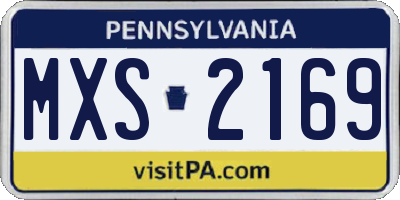 PA license plate MXS2169