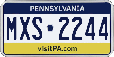 PA license plate MXS2244