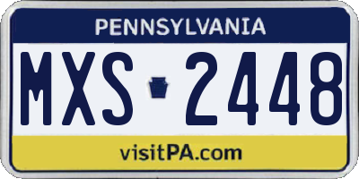 PA license plate MXS2448
