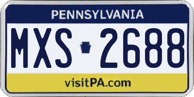 PA license plate MXS2688
