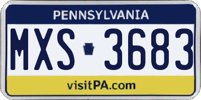 PA license plate MXS3683
